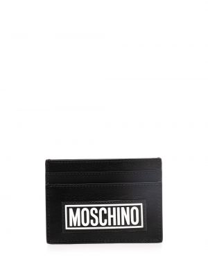 Portefeuille à imprimé Moschino noir