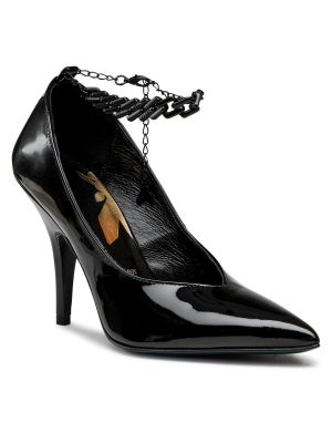 Полуотворени обувки с ток с ток Patrizia Pepe черно