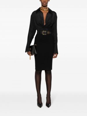 Pouzdrová sukně Saint Laurent černé