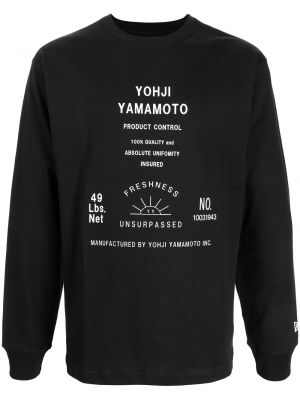 Sweat à imprimé Yohji Yamamoto noir