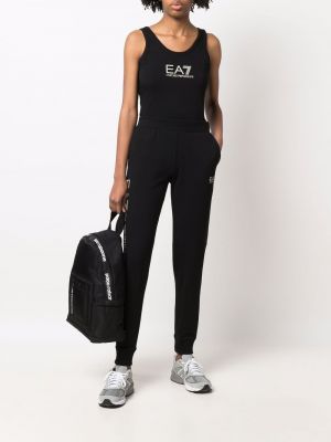 Pantalon de joggings slim à imprimé Ea7 Emporio Armani noir