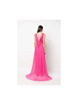 Vestido de seda plisado Alberta Ferretti rosa