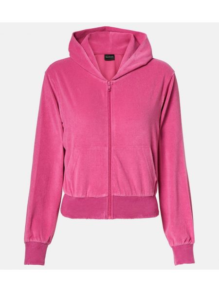 Bomull sammet hoodie Balenciaga rosa