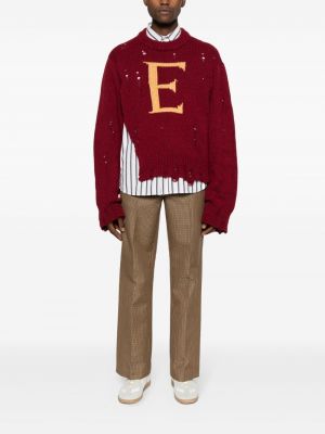 Sweter wełniany Egonlab czerwony
