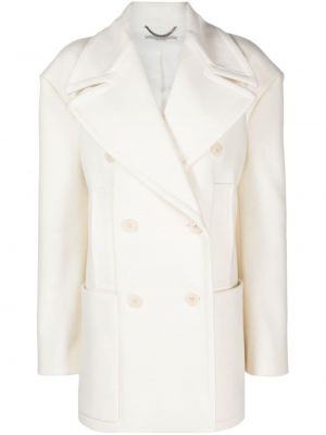 Bílý vlněný kabát Stella Mccartney