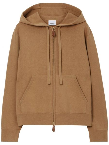 Strick hoodie mit reißverschluss Burberry braun