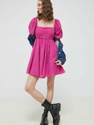 Mini haljina Abercrombie & Fitch ružičasta