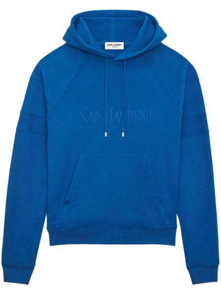 Felpa di cotone Saint Laurent blu