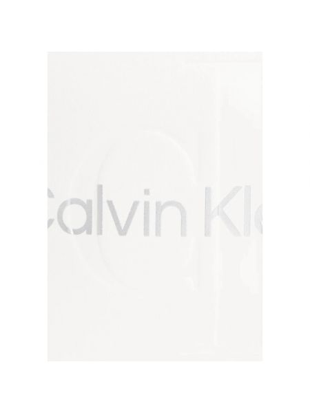 Bolsa de hombro con cremallera Calvin Klein Jeans blanco
