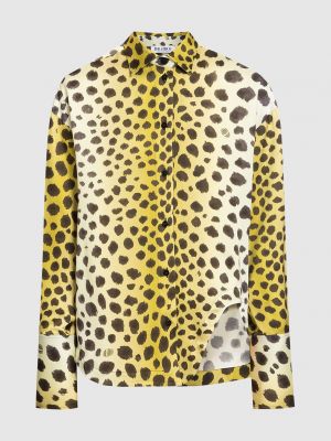 Леопардовая рубашка The Attico желтая
