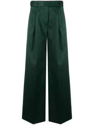 Pantaloni cu croială lejeră din crep Proenza Schouler verde