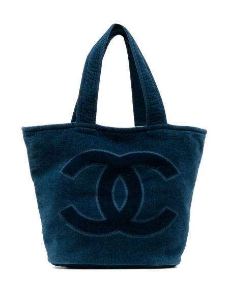 Shopperka Chanel Pre-owned niebieska