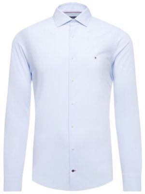 Риза slim Tommy Hilfiger Tailored синьо