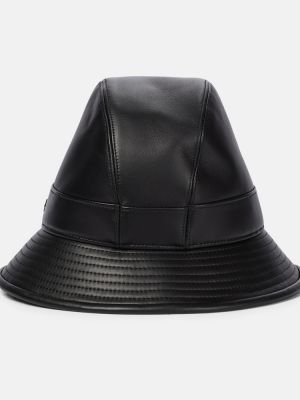 Kožený klobouk Loro Piana černý