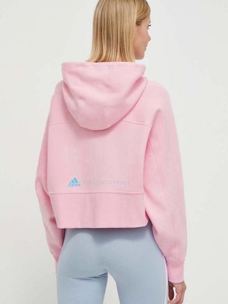 Kapucnis felső Adidas By Stella Mccartney rózsaszín