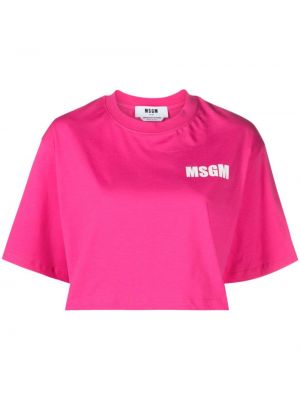 Bavlněné tričko s potiskem Msgm