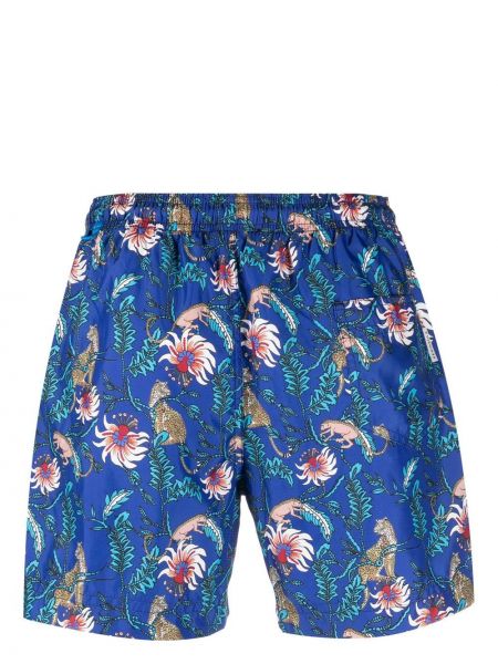 Shorts à fleurs Peninsula Swimwear bleu