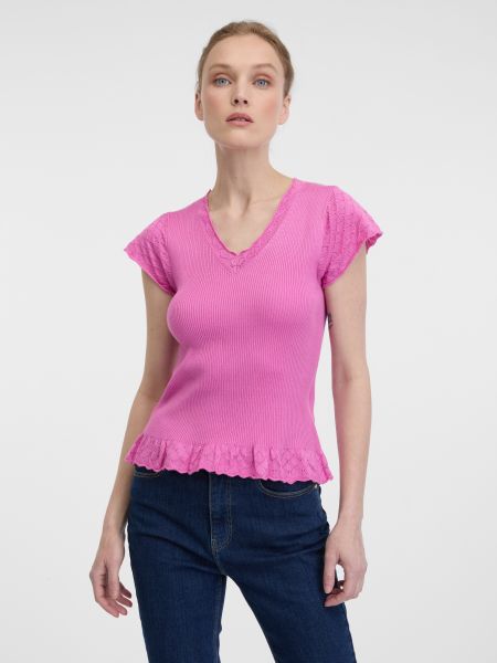 Marškinėliai trumpomis rankovėmis Orsay rožinė