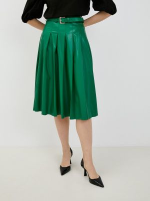 Кожаная юбка Valoris зеленая