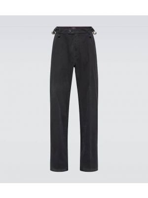 Памучни карго панталони Balenciaga черно