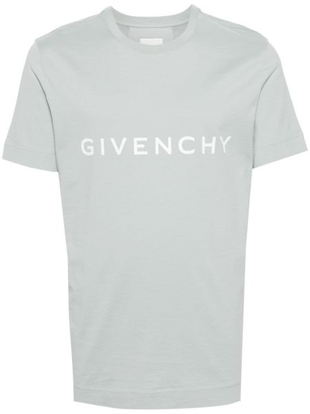 Памучна тениска с принт Givenchy синьо