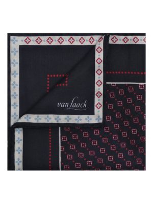 Хлопковый шелковый платок Van Laack синий
