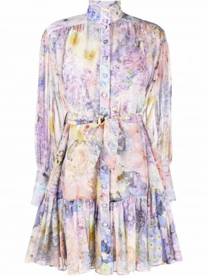 Trykt floral dress Zimmermann blå