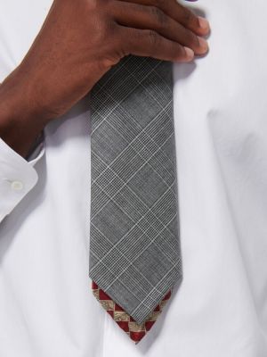 Vlnená kravata Bram sivá