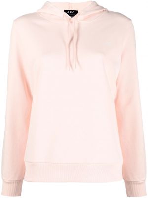 Kapučdžemperis ar izšuvumiem A.p.c. rozā