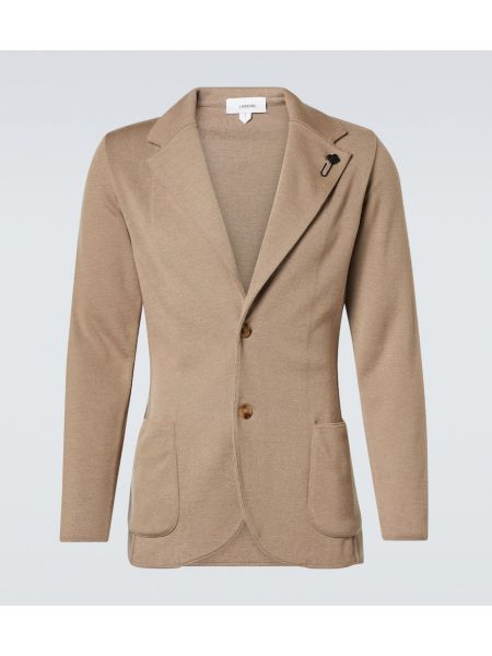 Kaschmir silke ull blazer Lardini brun