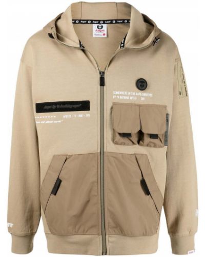 Hette zip lang jakke Aape By *a Bathing Ape® brun