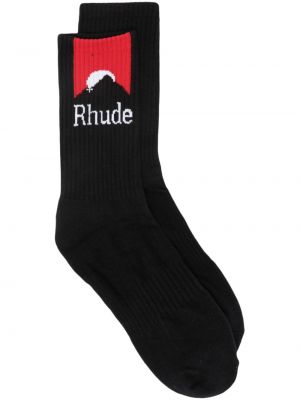 Памучни чорапи Rhude черно