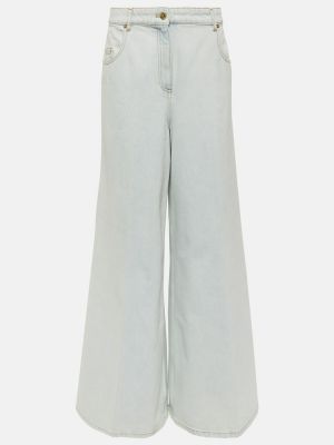 Zvonové džíny s vysokým pasem Nina Ricci modré
