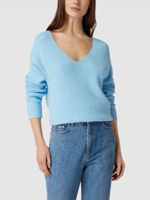 Dzianinowy sweter B.young błękitny