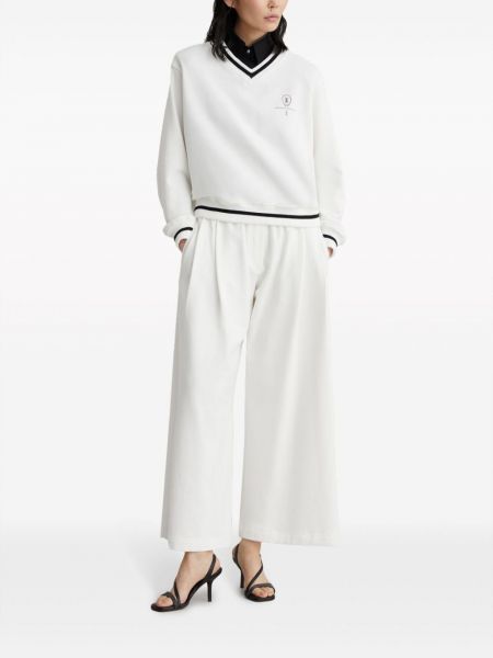 Spodnie sportowe bawełniane relaxed fit Brunello Cucinelli białe