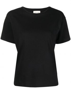 Βαμβακερή μπλούζα Loulou Studio μαύρο