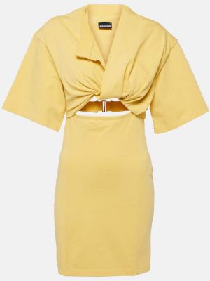 Mini robe en coton Jacquemus beige