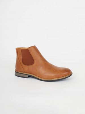 Кожаные ботинки челси из искусственной кожи Brave Soul коричневые