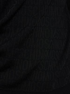 Suéter de lana de punto Moschino negro