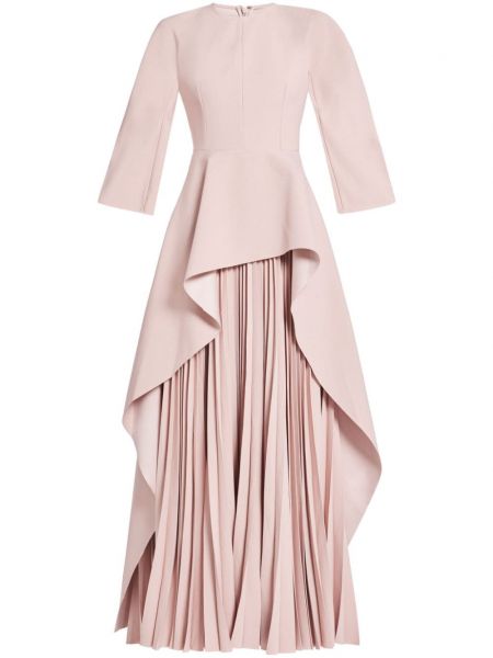 Πλισέ βραδινό φόρεμα ντραπέ Solace London ροζ