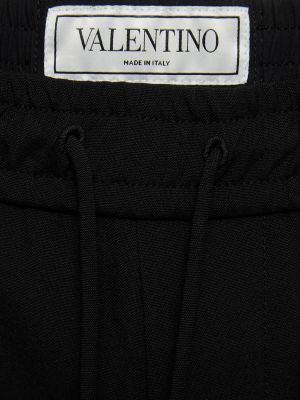 Pantaloni de lână Valentino negru