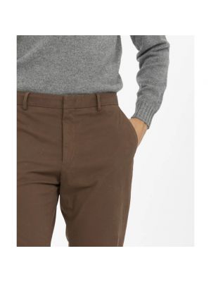 Pantalones de chándal con cremallera de algodón Ermenegildo Zegna marrón