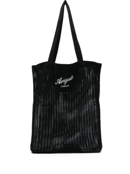 Βαμβακερή τσάντα shopper Axel Arigato μαύρο
