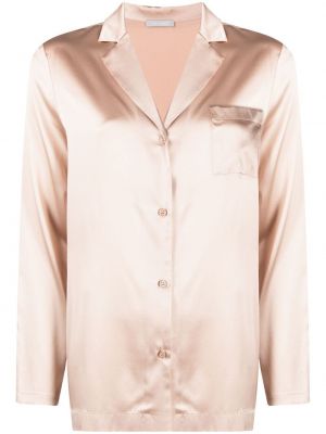 Шелковая рубашка с воротником 12 Storeez, розовый