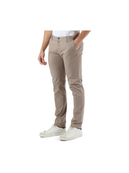 Pantalones chinos con cremallera de algodón At.p.co marrón