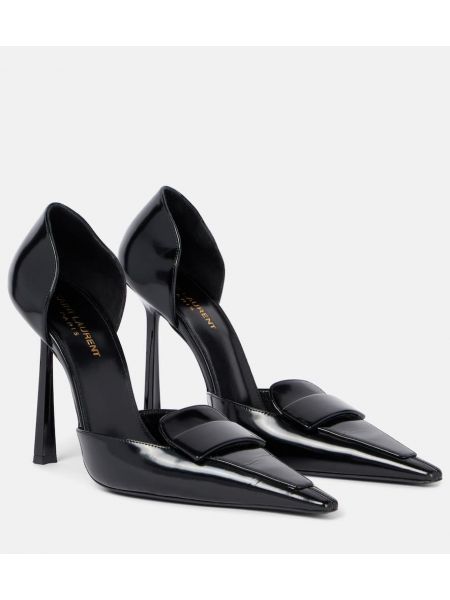 Läder pumps Saint Laurent svart