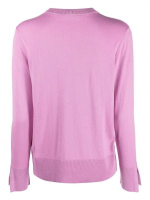 Pullover mit stickerei aus baumwoll Boss pink