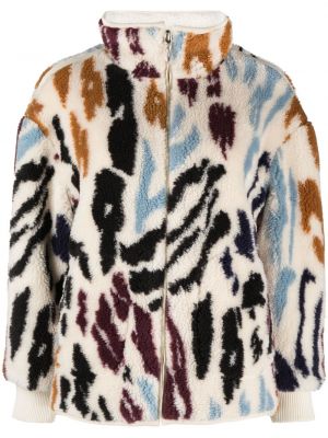 Fleecová bunda s potiskem s abstraktním vzorem Ba&sh