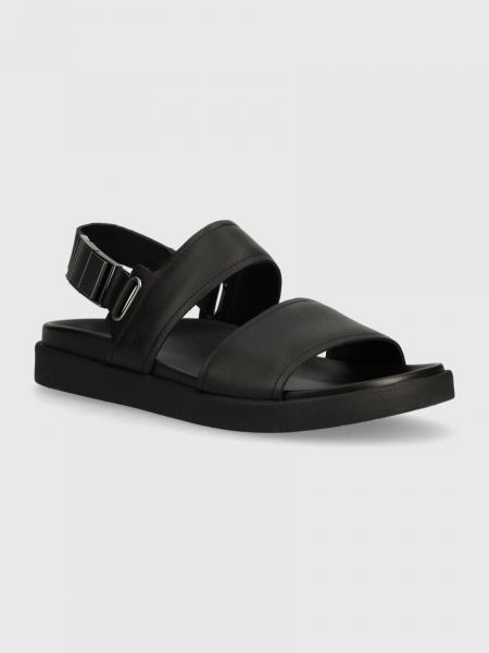 Usnjene sandali Calvin Klein črna