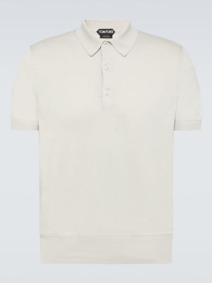 Vilnonis polo marškinėliai Tom Ford pilka